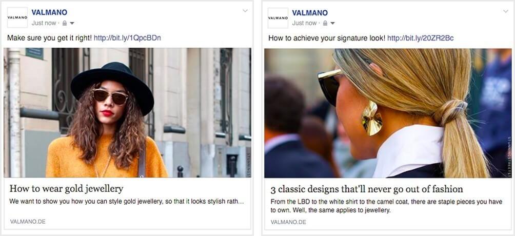 A selection of carefully curated street style posts for the Valmano Facebook page. Posts translated from German.